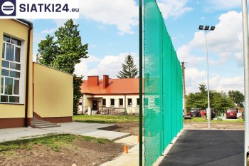 Siatki Białogard - Zielone siatki ze sznurka na ogrodzeniu boiska orlika dla terenów Białogardu